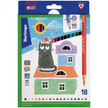 Цветные карандаши BERLINGO SuperSoft Жил-был кот